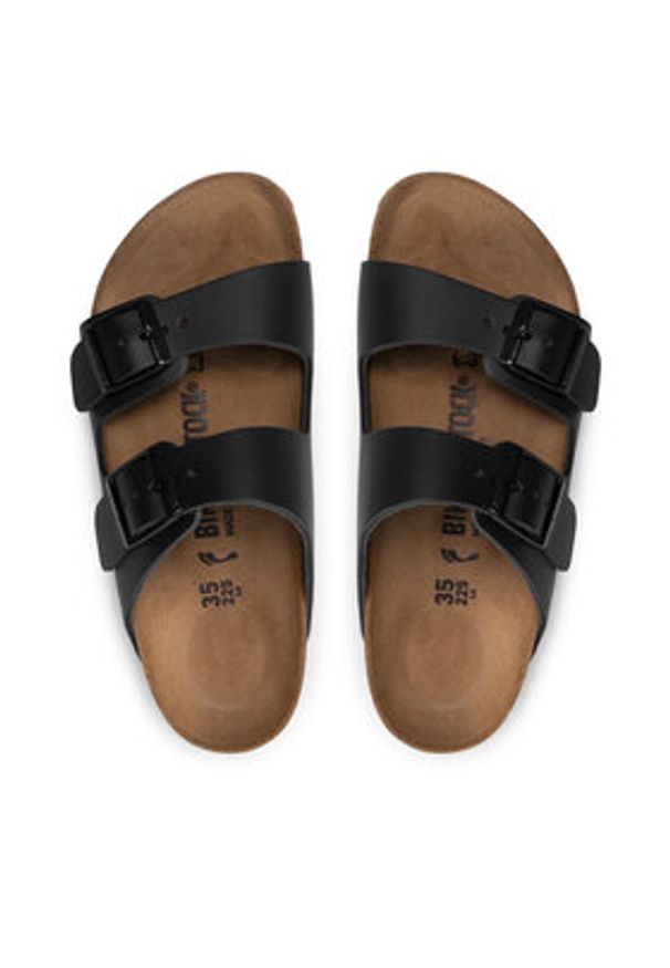 Birkenstock Klapki Arizona 0051193 Czarny. Kolor: czarny. Materiał: skóra