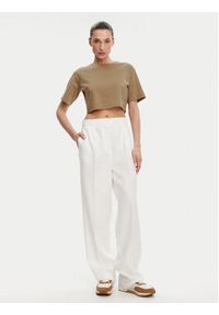 Max Mara T-Shirt 2516941098650 Brązowy Regular Fit. Kolor: brązowy. Materiał: bawełna, syntetyk #5