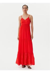 Morgan Sukienka letnia 242-ROUBI Czerwony Loose Fit. Kolor: czerwony. Materiał: syntetyk. Sezon: lato