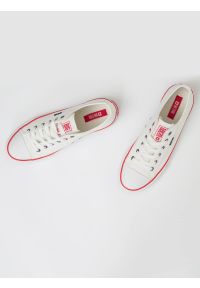 Big-Star - Trampki męskie niskie białe JJ174600 101. Okazja: na co dzień, do pracy. Zapięcie: sznurówki. Kolor: biały. Materiał: jeans, żakard. Szerokość cholewki: normalna. Styl: casual, sportowy #7