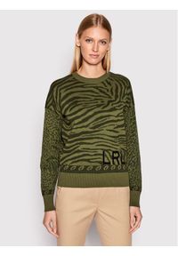 Lauren Ralph Lauren Sweter 200872086001 Zielony Regular Fit. Kolor: zielony. Materiał: bawełna