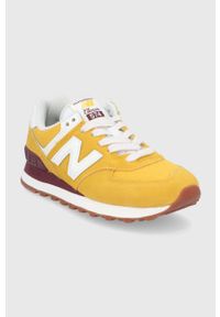 New Balance Buty kolor żółty na płaskiej podeszwie. Nosek buta: okrągły. Zapięcie: sznurówki. Kolor: żółty. Materiał: guma. Obcas: na płaskiej podeszwie. Model: New Balance 574 #4