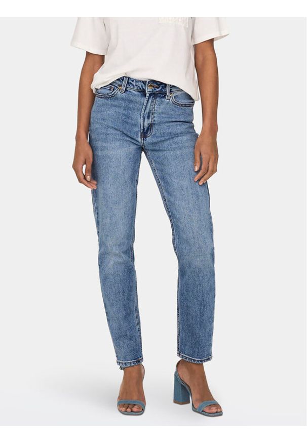 only - ONLY Jeansy Emily 15195573 Niebieski Straight Fit. Kolor: niebieski