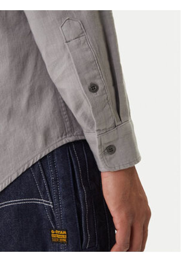 G-Star RAW - G-Star Raw Koszula Marine D24963-D454 Szary Slim Fit. Kolor: szary. Materiał: bawełna. Styl: marine