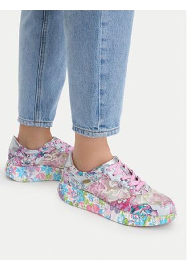Laura Vita Sneakersy Nikito 52 Kolorowy. Materiał: skóra. Wzór: kolorowy