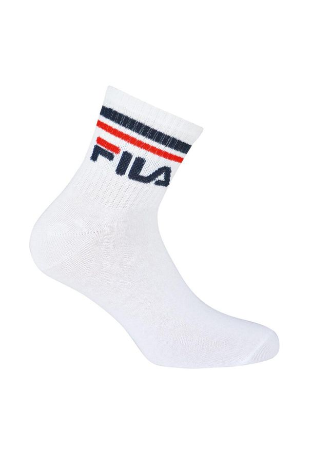 Fila Unisex Quarter Socks 3-Pak Białe Rozmiar 39-42. Kolor: biały