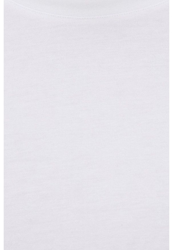 Resteröds longsleeve męski kolor biały gładki. Kolor: biały. Materiał: dzianina, włókno, bawełna. Długość rękawa: długi rękaw. Wzór: gładki