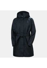 Damska kurtka wodoodporna Helly Hansen Classic Ins Trench. Okazja: na co dzień. Kolor: niebieski. Styl: casual