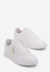 Born2be - Białe Sneakersy przed Kostkę Sassidy. Wysokość cholewki: przed kostkę. Kolor: biały #3