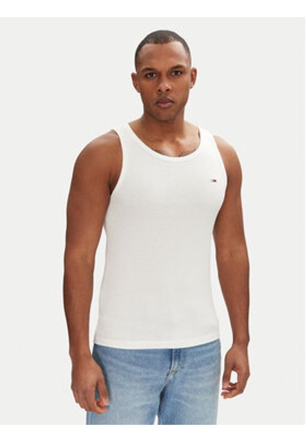 Tommy Jeans Komplet 2 tank topów DM0DM20769 Kolorowy Slim Fit. Materiał: bawełna. Wzór: kolorowy