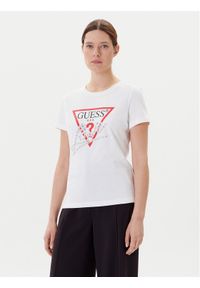 Guess T-Shirt W5YI40 I3Z14 Biały Regular Fit. Kolor: biały. Materiał: bawełna