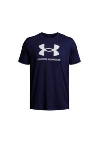 Koszulka sportowa męska Under Armour 1382911408. Kolor: niebieski. Długość rękawa: krótki rękaw. Długość: krótkie. Sport: fitness