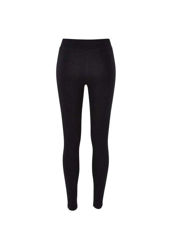 Urban Classics - Legginsy Damskie Z Szydełkową Koronkową Wstawką. Kolor: czarny. Materiał: koronka. Sport: turystyka piesza
