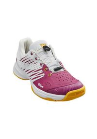 Buty do tenisa dla dzieci Wilson Kaos 2.0 Ql. Kolor: wielokolorowy. Materiał: syntetyk, materiał. Szerokość cholewki: normalna. Sport: tenis