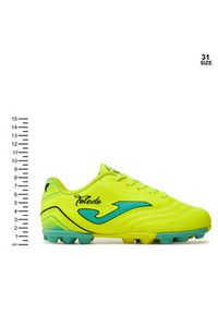 Joma Buty do piłki nożnej Toledo Jr TOJW2411HG Żółty. Kolor: żółty. Materiał: skóra