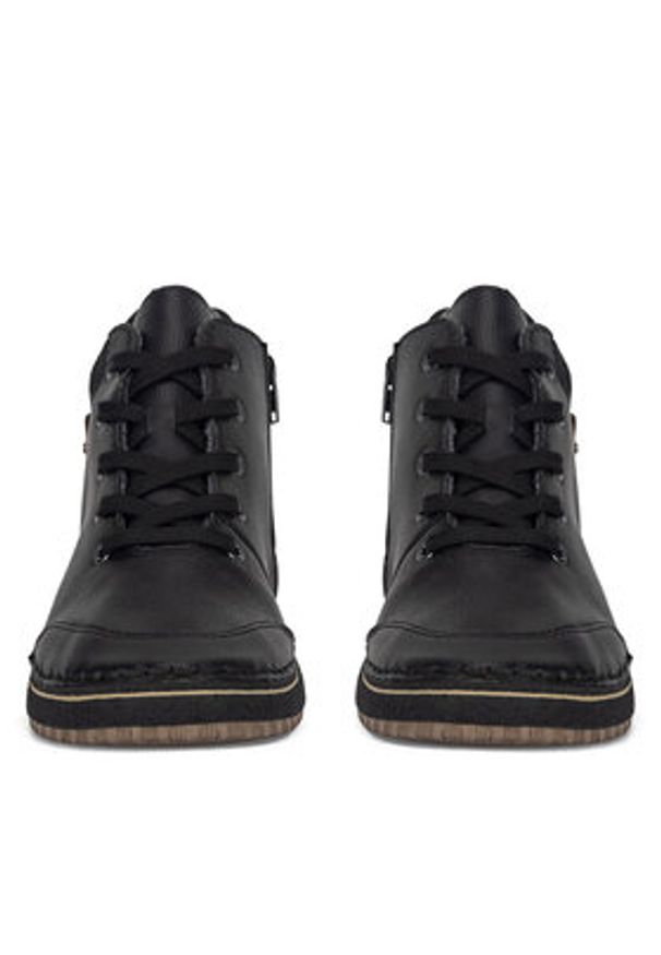 Rieker Trzewiki 50902-00 Czarny. Kolor: czarny. Materiał: skóra, syntetyk