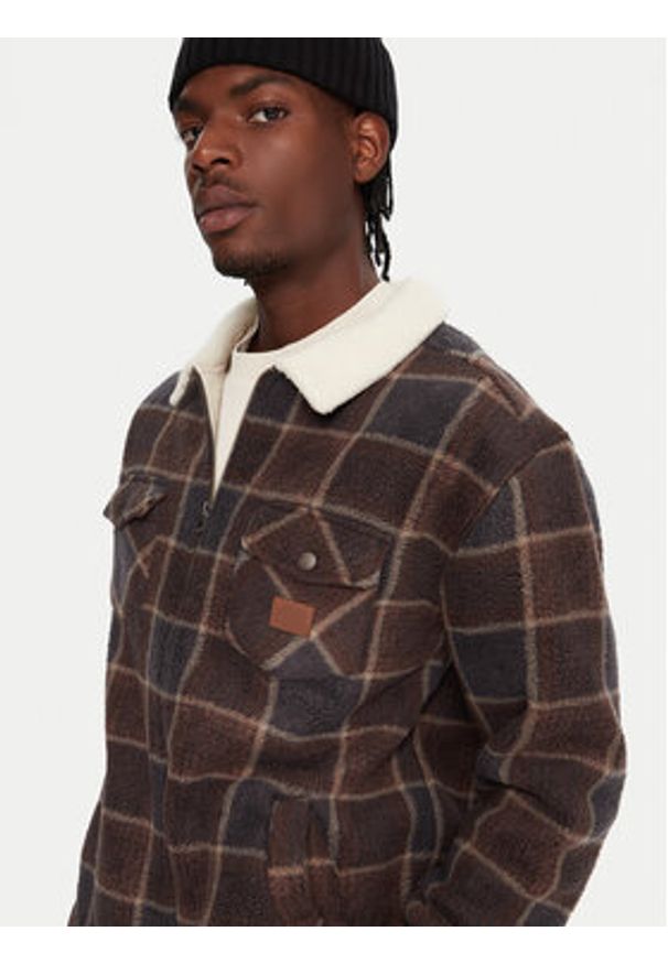 Quiksilver Kurtka przejściowa EQYPF03080 Brązowy Regular Fit. Kolor: brązowy. Materiał: bawełna