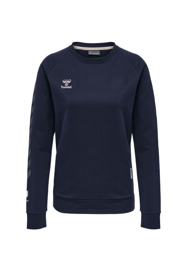 Damska bluza bawełniana Hummel Move Grid. Kolor: niebieski. Materiał: bawełna. Sport: fitness