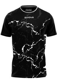 Givova Sport T-shirt Grafit Czarny i Biały - Lekki i Oddychający. Kolor: czarny, biały, wielokolorowy. Materiał: poliester. Wzór: haft, nadruk. Sport: fitness, piłka nożna