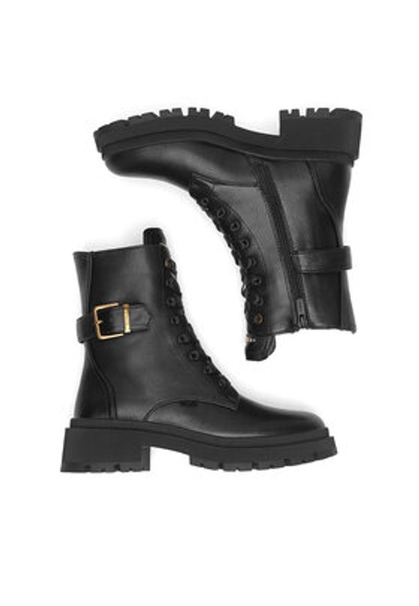 MEXX Trzewiki MI001712943W Czarny. Kolor: czarny. Materiał: skóra