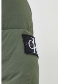 Calvin Klein Jeans kurtka męska kolor zielony zimowa. Kolor: zielony. Materiał: włókno, materiał. Wzór: nadruk. Sezon: zima #5