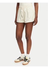 Adidas - adidas Szorty sportowe Pearl Jacquard KE3423 Écru Loose Fit. Kolor: kremowy. Materiał: syntetyk #1