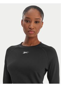 Reebok Koszulka techniczna RK25604CCW Czarny Slim Fit. Kolor: czarny. Materiał: syntetyk #2