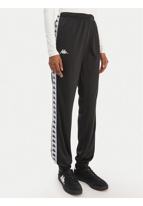 Kappa Spodnie dresowe Banda Wrastoria 303R5K0 Czarny Slim Fit. Kolor: czarny. Materiał: syntetyk