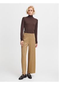 ICHI Spodnie materiałowe 20115719 Brązowy Relaxed Fit. Kolor: brązowy. Materiał: syntetyk #2