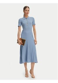 MICHAEL Michael Kors Sukienka dzianinowa MT5834F33D Błękitny Regular Fit. Kolor: niebieski. Materiał: wiskoza #5