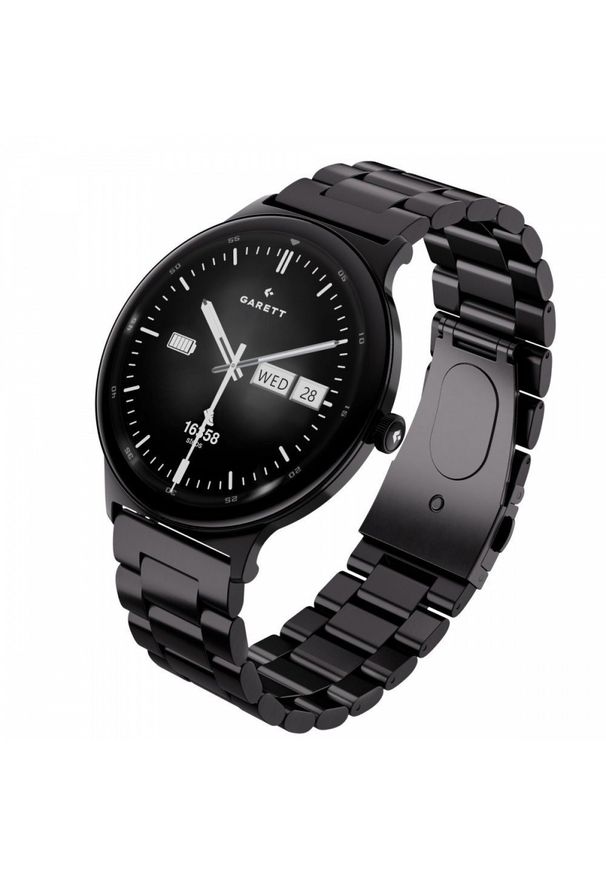 GARETT - Smartwatch Garett Garett Electronics Smartwatch Quantum czarny stalowy. Rodzaj zegarka: smartwatch. Kolor: czarny, szary, wielokolorowy
