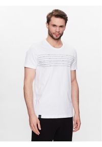 Volcano T-Shirt Jack M02132-S23 Biały Regular Fit. Kolor: biały. Materiał: bawełna