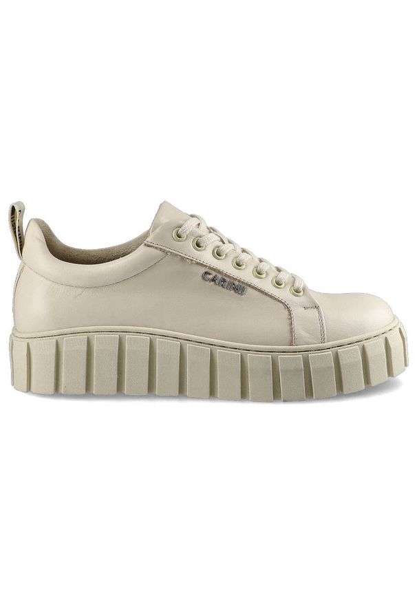Beżowe Sneakersy Carinii Damskie Wygodne Obuwie. Okazja: na co dzień. Zapięcie: sznurówki. Kolor: beżowy. Materiał: jeans, skóra. Szerokość cholewki: normalna. Obcas: na platformie. Styl: klasyczny, casual