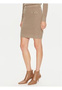 Guess Spódnica ołówkowa Zylee W4BD64 Z2WX0 Beżowy Slim Fit. Kolor: beżowy. Materiał: syntetyk #1