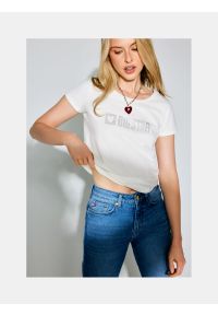 Big-Star - Koszulka damska z logo BIG STAR z cyrkonii biała Avra 100. Kolor: biały. Materiał: dzianina. Styl: klasyczny #5