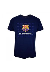 T-shirt męski piłkarski FC Barcelona granatowy. Kolor: niebieski. Sport: piłka nożna