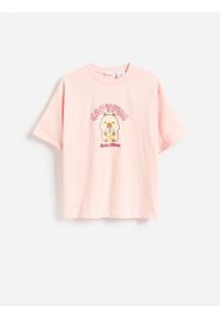 Reserved - T-shirt Kapibara CapyFun - pastelowy róż. Kolor: różowy. Materiał: bawełna #1