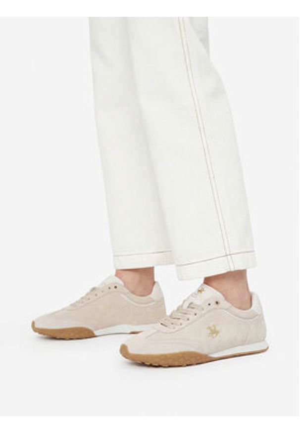 Beverly Hills Polo Club Sneakersy EO-L240044 Beżowy. Kolor: beżowy. Materiał: skóra, zamsz
