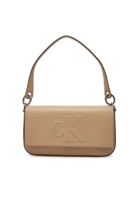 Torebka Calvin Klein Jeans. Kolor: beżowy