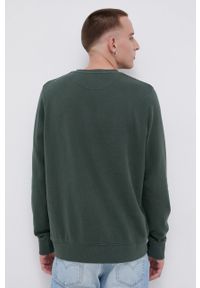 Wrangler Bluza bawełniana męska kolor zielony z nadrukiem. Okazja: na co dzień. Kolor: zielony. Materiał: bawełna. Wzór: nadruk. Styl: casual