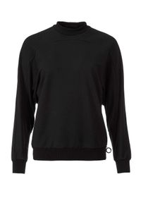 ANIA KUCZYŃSKA - Czarna bluza Anouk. Okazja: na co dzień. Kolor: czarny. Materiał: elastan, wiskoza. Styl: sportowy, casual, klasyczny