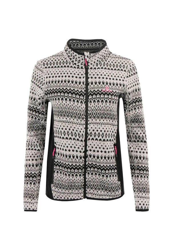 ZEAGLE - Sweter damski Leticia Athl. DPT – jasno-szary melanż, XL. Kolor: wielokolorowy, szary, biały. Wzór: melanż