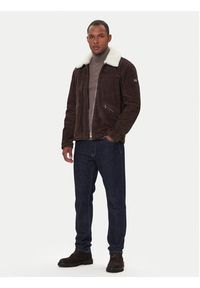 JOOP! Jeans Kurtka skórzana Byer 2620066 Brązowy Regular Fit. Kolor: brązowy. Materiał: skóra #2