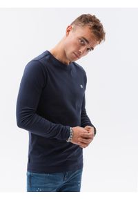 Ombre Clothing - Zestaw longsleeve męski z elastanem - MIX 2-pak V1 - Rozmiar: XXL. Kolor: biały. Materiał: elastan. Długość rękawa: długi rękaw. Długość: długie. Wzór: gładki, jednolity. Styl: klasyczny