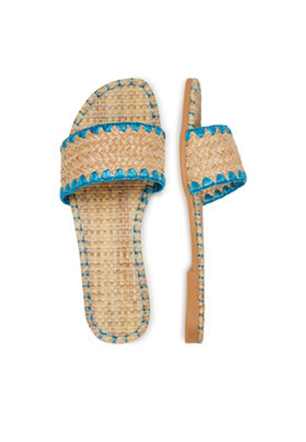 DeeZee Klapki BP6097-5 Beżowy. Kolor: beżowy. Materiał: skóra