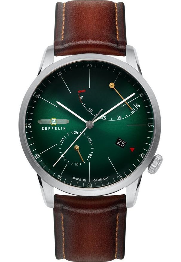 Zegarek Zeppelin Zegarek męski Zeppelin 8366-4 brązowy. Kolor: brązowy