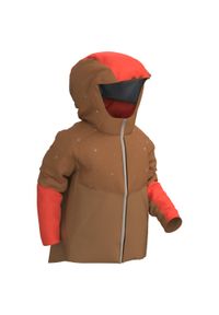 WEDZE - Kurtka narciarska dla dzieci Quechua 500 Toddler. Kolor: wielokolorowy, brązowy, pomarańczowy. Materiał: polar. Sezon: zima. Sport: narciarstwo #1