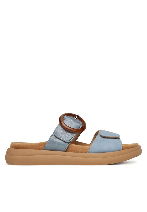 Klapki Remonte. Kolor: niebieski