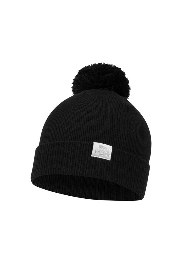 Kapelusz z pomponem dziergany Lonsdale Embsay. Kolor: czarny. Materiał: dziergany. Sezon: zima
