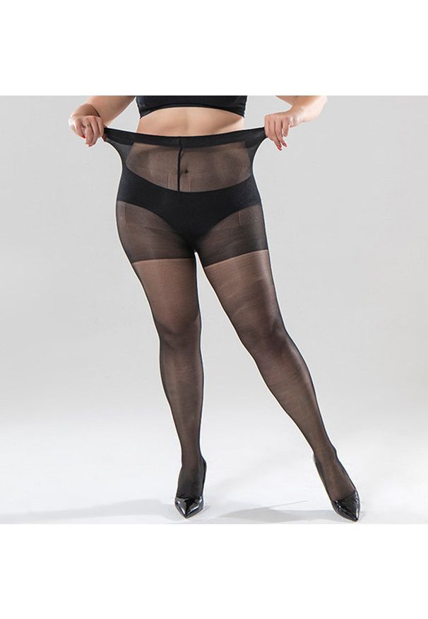 Intica - Rajstopy elastyczne dopasowane na każdą okazję Tija. Kolor: czarny. Materiał: materiał